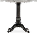 Charleston Bistro Table–Round Carrara Stone Pedestal Dining