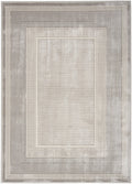 Glitz Silver Modern Polyester Area Rug