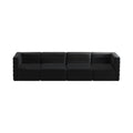 Phaedra 126" Velvet Upholstered Comfort 4pc. Modular Sofa