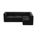 Phaedra 95" Velvet Upholstered Comfort 4pc. Modular Sectional