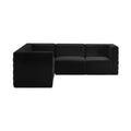 Phaedra 95" Velvet Upholstered Comfort 5pc. Modular Sectional