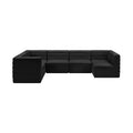 Phaedra 126" Velvet Upholstered Comfort 7pc. Modular Sectional