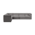 Phaedra 126" Grey Velvet Upholstered Comfort 6pc. Modular Sectional - Sec6A