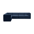 Phaedra 126" Navy Velvet Upholstered Comfort 6pc. Modular Sectional - Sec6A