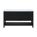 Nathaniel 60" Engineered Stone And Solid Wood Bathroom Vanity