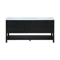 Nathaniel 72" Engineered Stone And Solid Wood Bathroom Vanity