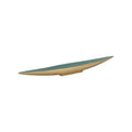 Elongated Green Enameled Bowl