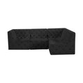 Tiziana 99" Velvet Upholstered 4pc. Modular Sectional