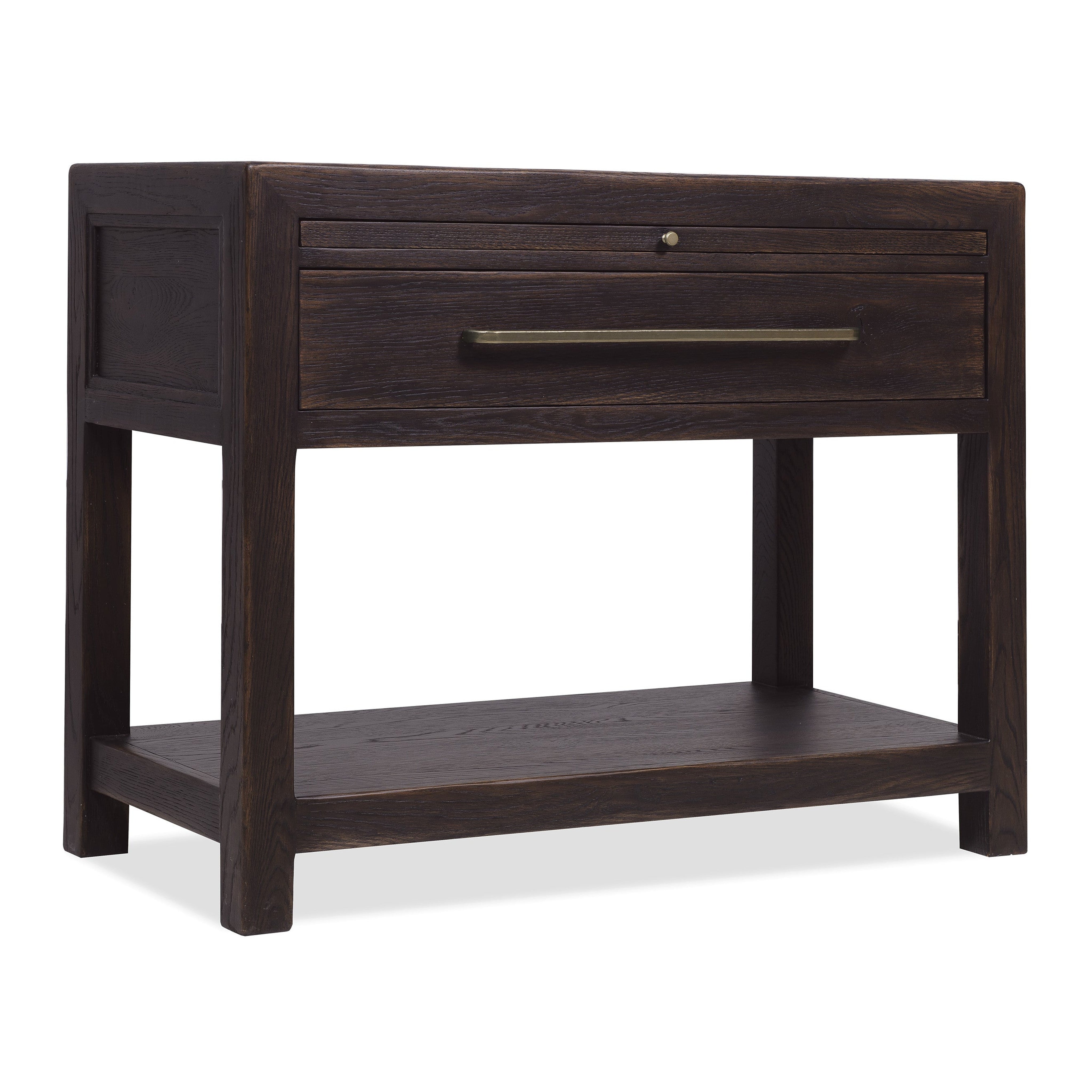 Driftwood One-Drawer Nightstand with Stone
