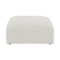 Mafalda Linen Textured Fabric Upholstered Modular Ottoman
