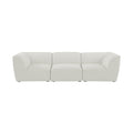 Mafalda 109" Linen Textured Fabric Upholstered 3pc. Modular Sofa