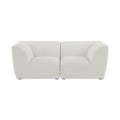 Mafalda 76" Linen Textured Fabric Upholstered 2pc. Modular Sofa