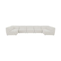 Mafalda 175" Linen Textured Fabric Upholstered 7pc. Modular Sectional