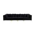 Thornbury 139" Velvet Upholstered 4pc. Modular Sofa