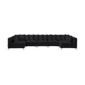 Thornbury 169" Black Velvet Upholstered 7pc. Modular Sectional - Sec7A