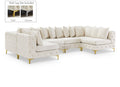 Thornbury 139" Cream Velvet Upholstered 6pc. Modular Sectional - Sec6B