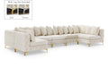 Thornbury 169" Cream Velvet Upholstered 7pc. Modular Sectional - Sec7A