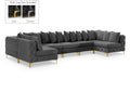 Thornbury 169" Grey Velvet Upholstered 7pc. Modular Sectional - Sec7A