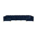 Thornbury 169" Navy Velvet Upholstered 7pc. Modular Sectional - Sec7C