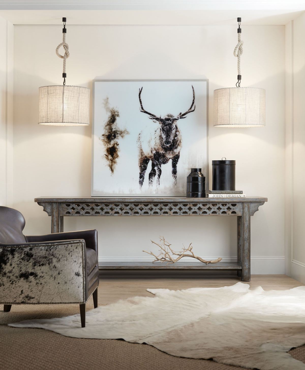La Grange Burnham Console–Blue Bonnet Accent, Stylish Design