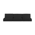 Elsie 114" Fabric Upholstered 3pc. Armless Modular Sofa