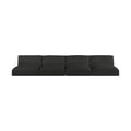 Elsie 152" Fabric Upholstered 4pc. Armless Modular Sofa