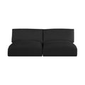 Elsie 76" Fabric Upholstered 2pc. Armless Modular Sofa