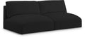 Elsie 76" Fabric Upholstered 2pc. Armless Modular Sofa