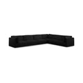 Elsie 152" Black Fabric Upholstered 6pc. Modular Sectional - Sec6D