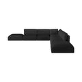 Elsie 152" Black Fabric Upholstered 7pc. Modular Sectional - Sec7C