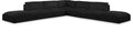 Elsie 152" Black Fabric Upholstered 7pc. Modular Sectional - Sec7C