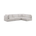 Elsie 114" Cream Fabric Upholstered 4pc. Modular Sectional - Sec4B