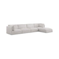 Elsie 152" Cream Fabric Upholstered 5pc. Modular Sectional - Sec5A