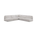 Elsie 114" Cream Fabric Upholstered 5pc. Modular Sectional - Sec5C