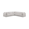 Elsie 114" Cream Fabric Upholstered 5pc. Modular Sectional - Sec5D