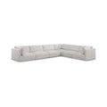 Elsie 152" Cream Fabric Upholstered 6pc. Modular Sectional - Sec6D
