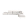 Elsie 152" Cream Fabric Upholstered 6pc. Modular Sectional - Sec6E