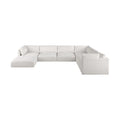 Elsie 152" Cream Fabric Upholstered 7pc. Modular Sectional - Sec7A