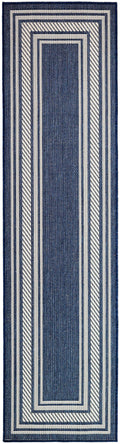 Horizon Indoor/Outdoor Navy Modern Polypropylene Area Rug
