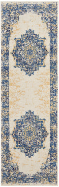 Grafix White Vintage Polypropylene Area Rug
