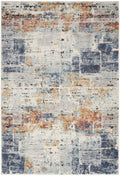 Motion Blue Multicolor Modern Polyester Area Rug