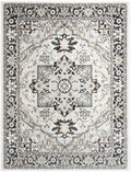 Dekor Ivory Charcoal Vintage Polypropylene Area Rug