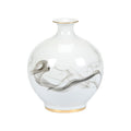 White Cinder And Smoke Vase (Sm)