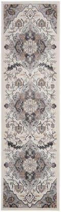 Elation Ivory Grey Transitional Polypropylene Area Rug