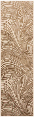 Central Park West Beige Brown Modern Polyester Area Rug