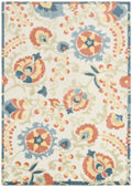 Aloha Grey Multicolor Farmhouse Polypropylene Area Rug