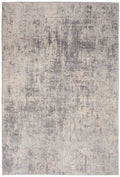 Rustic Textures Ivory/Silver Modern Polypropylene Area Rug
