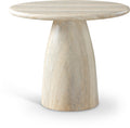 Darcy 36" Natural Travertine Finish Concrete Indoor / Outdoor Dining Table
