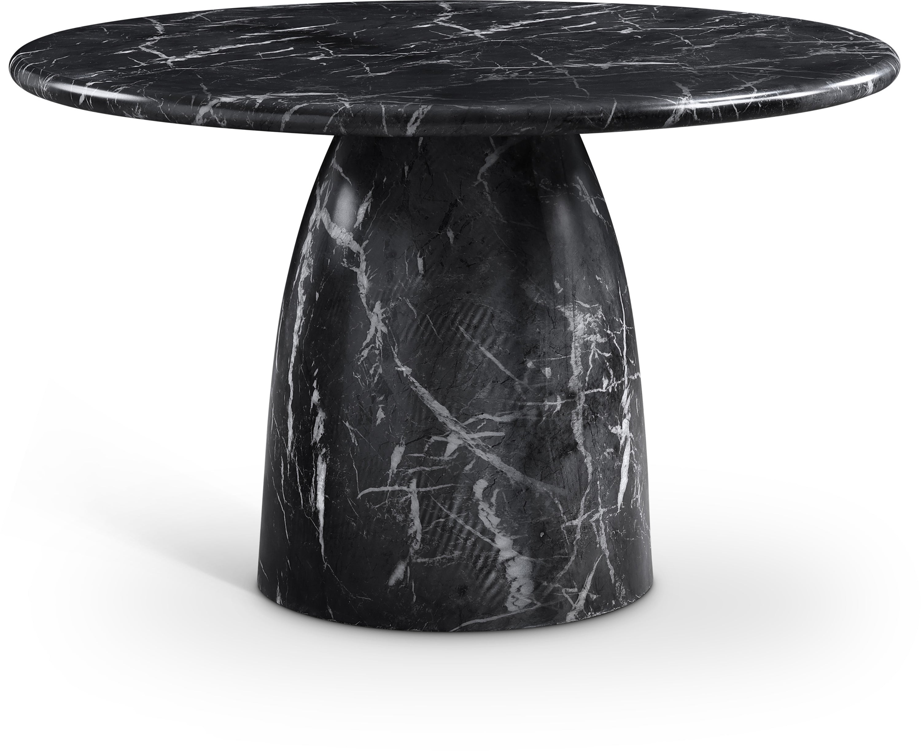 Cosenza Marble Finish Indoor / Outdoor Concrete Dining Table in Black