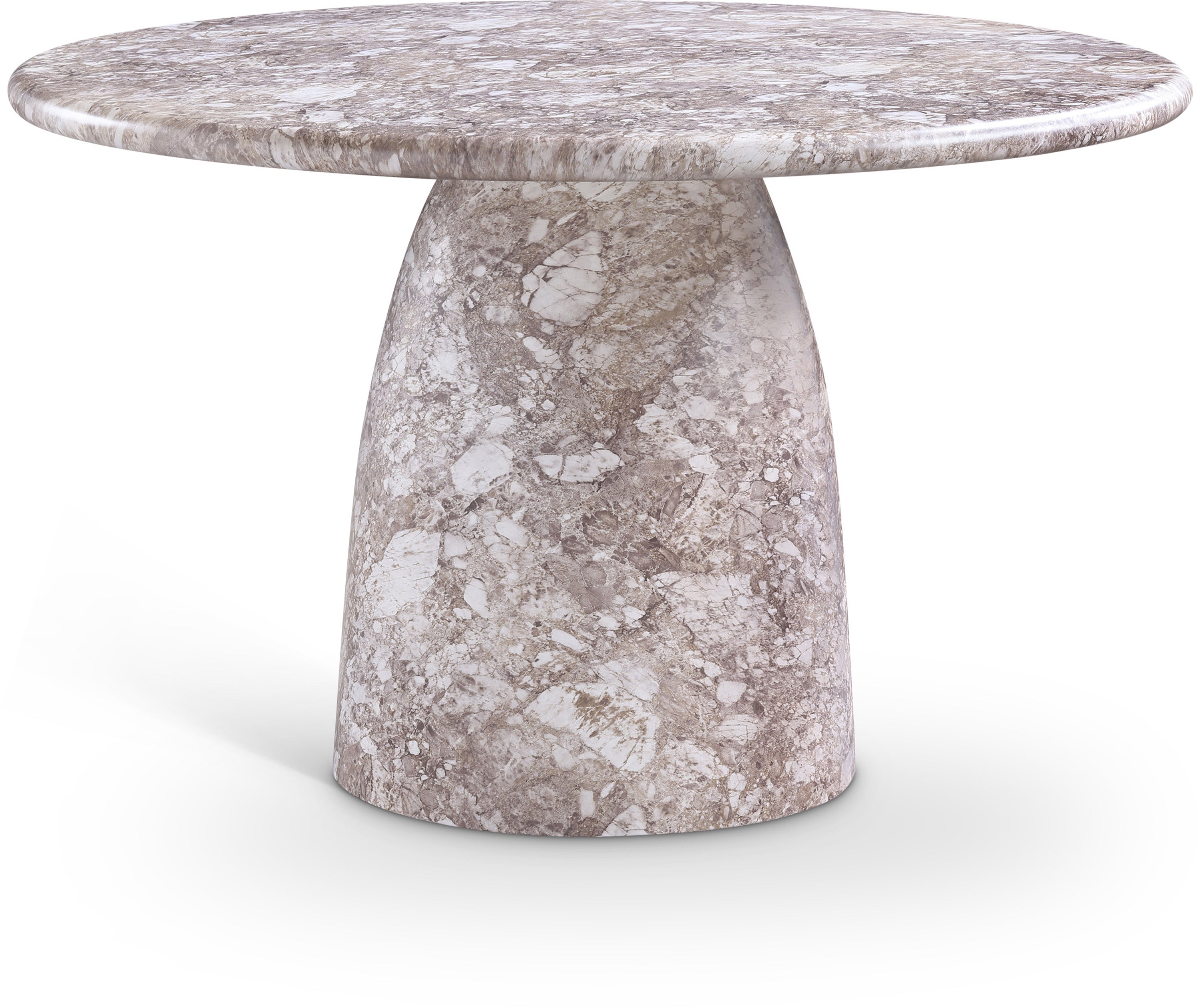 Cosenza Marble Finish Indoor / Outdoor Concrete Dining Table in Brown